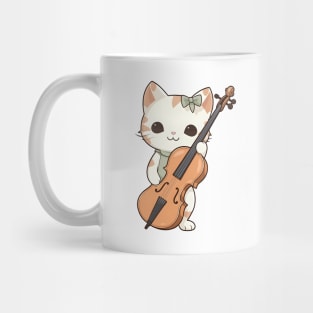 Cute Kitten Playing Violin Mug